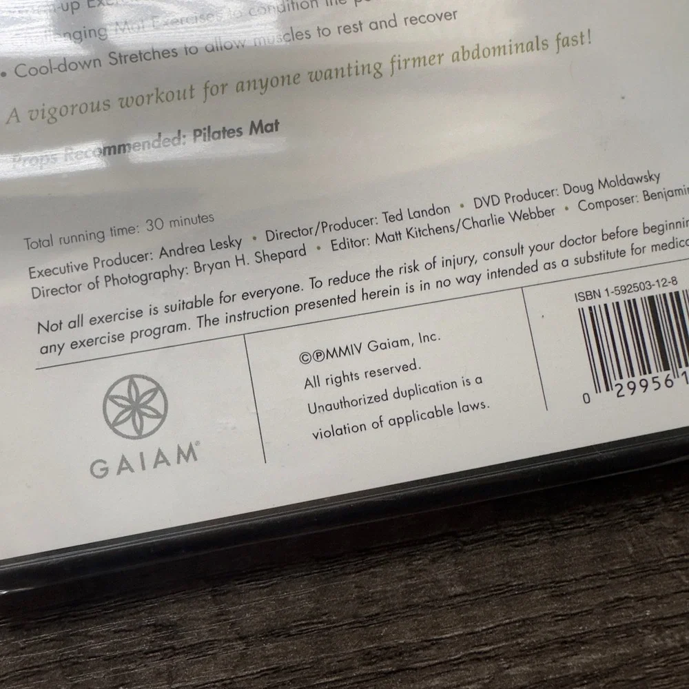 GAIAM Ana Caban‎ Pilates Abs Workout Fitness DVD 2004 - Picture 3 of 3